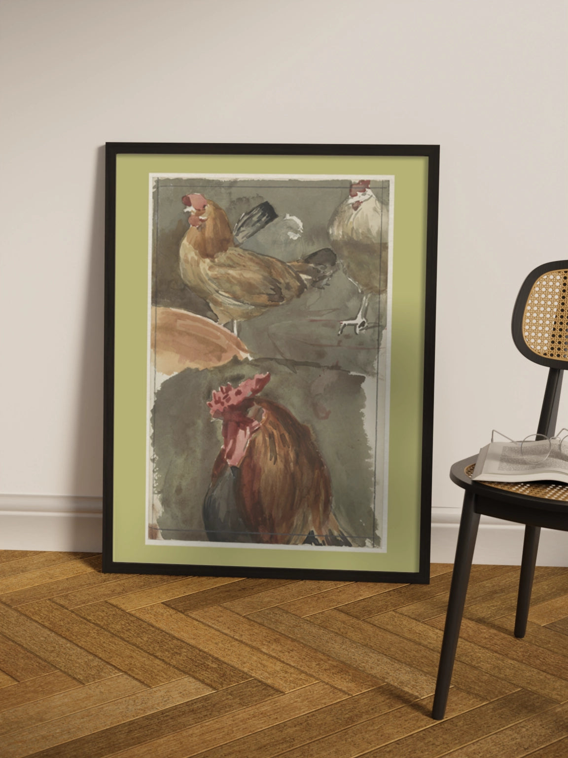 Друк Картина "Півень з курками"