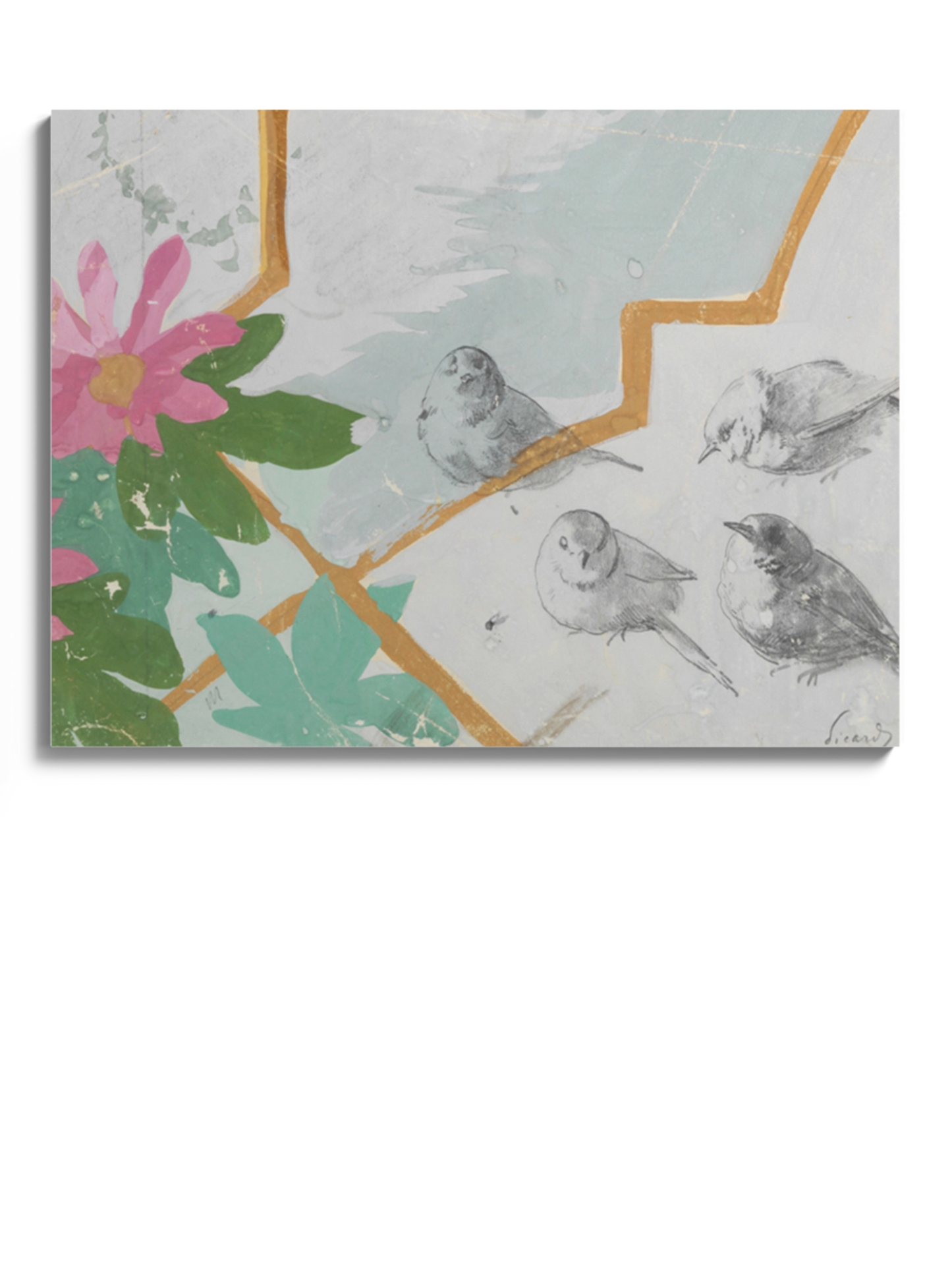 Друк Картина "Птах і квітка"