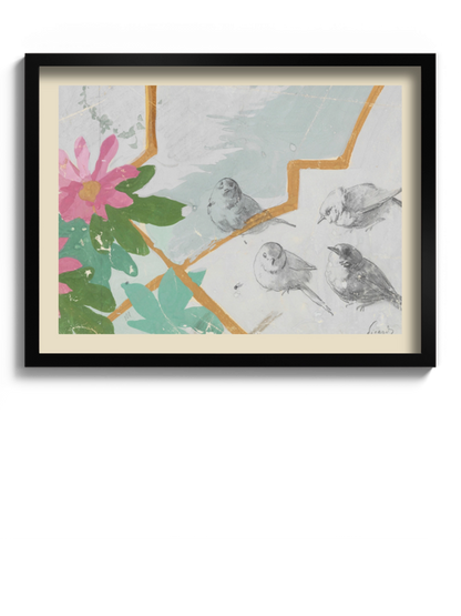 Друк Картина "Птах і квітка"