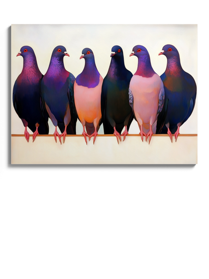 Друк Картина "Голуби сидять на дроті"