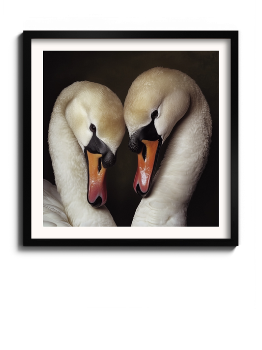 Картина Друк "Пара лебедів"