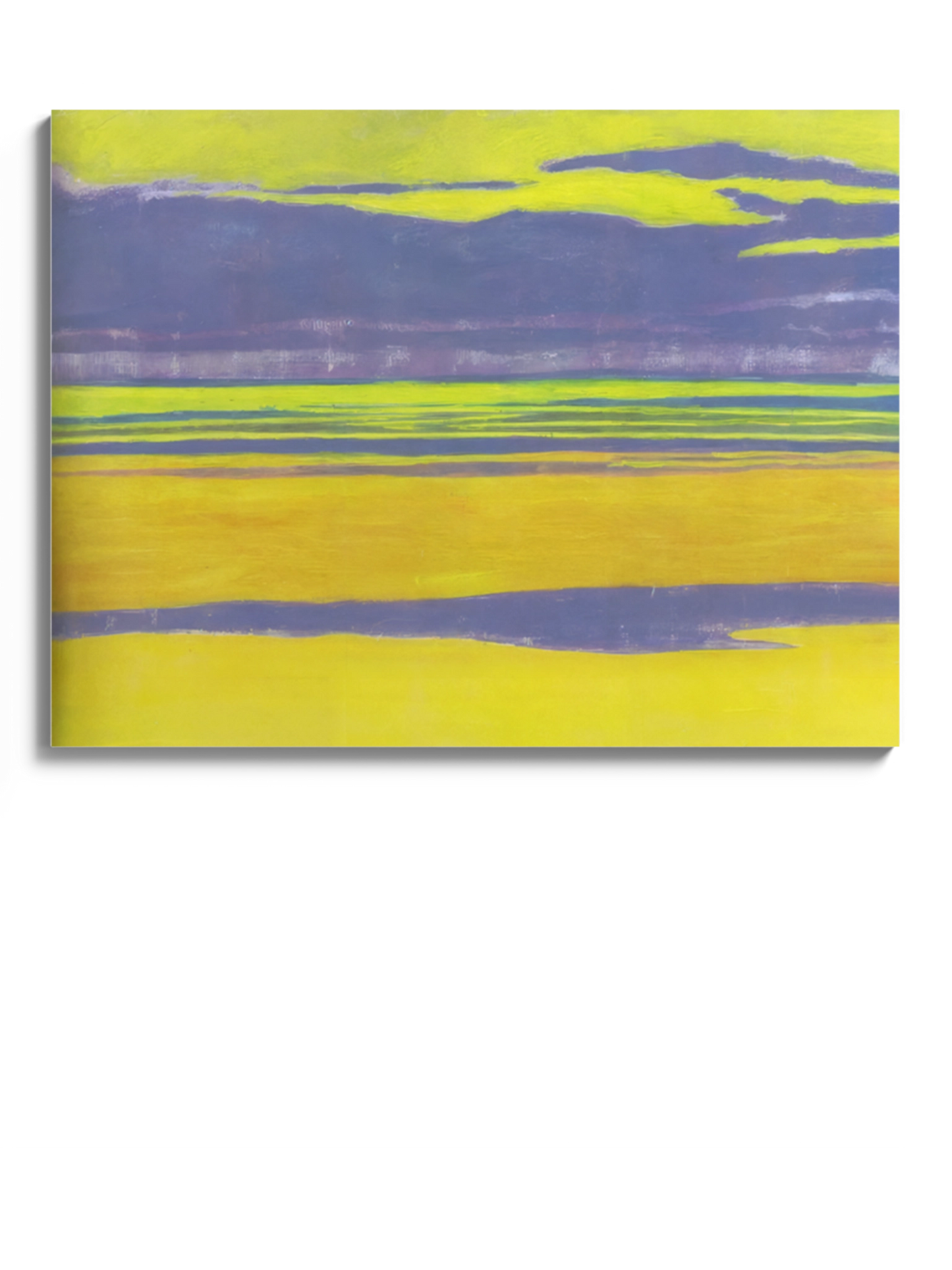 Картина "Жовтий і фіолетовий морський пейзаж"