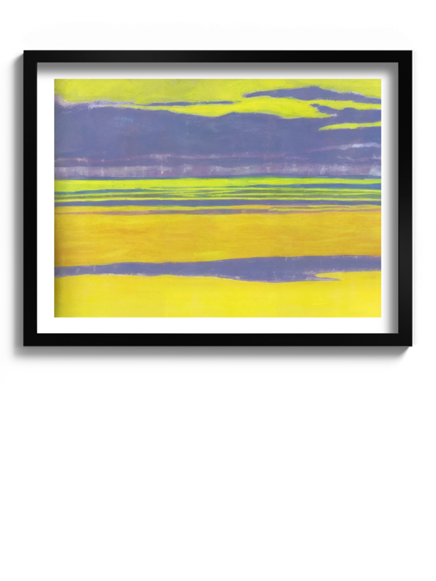 Картина "Жовтий і фіолетовий морський пейзаж"