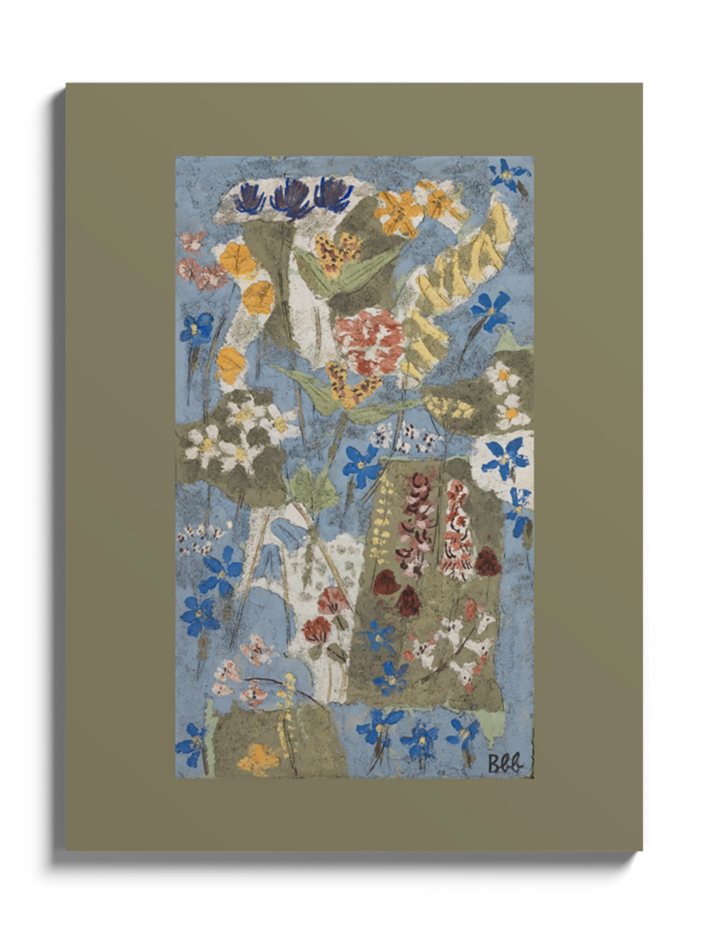 Картина "Blumen" в зеленому паспарту