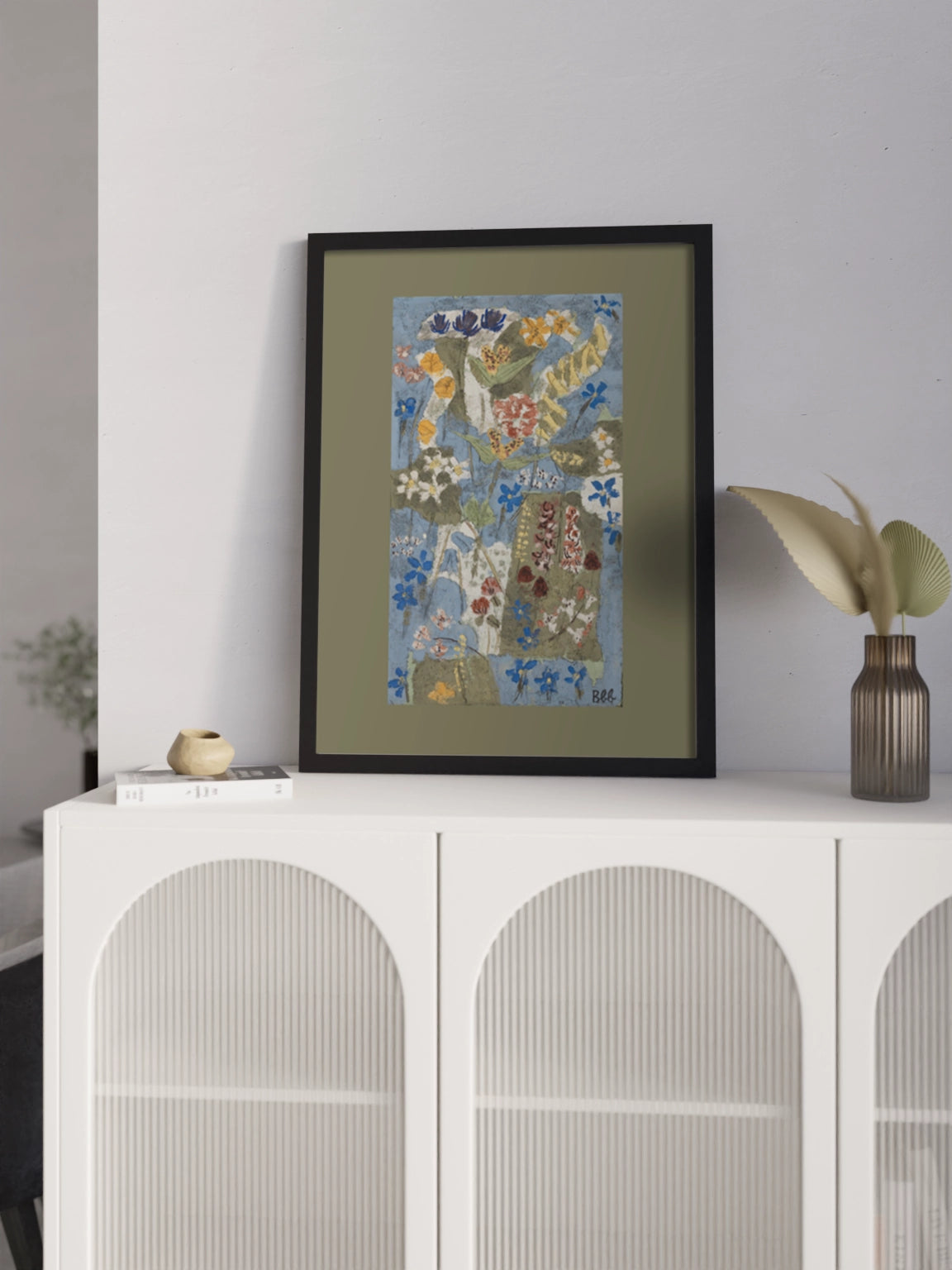 Картина "Blumen" в зеленому паспарту