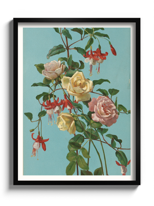 Друкована Картина "Троянди та фуксія"