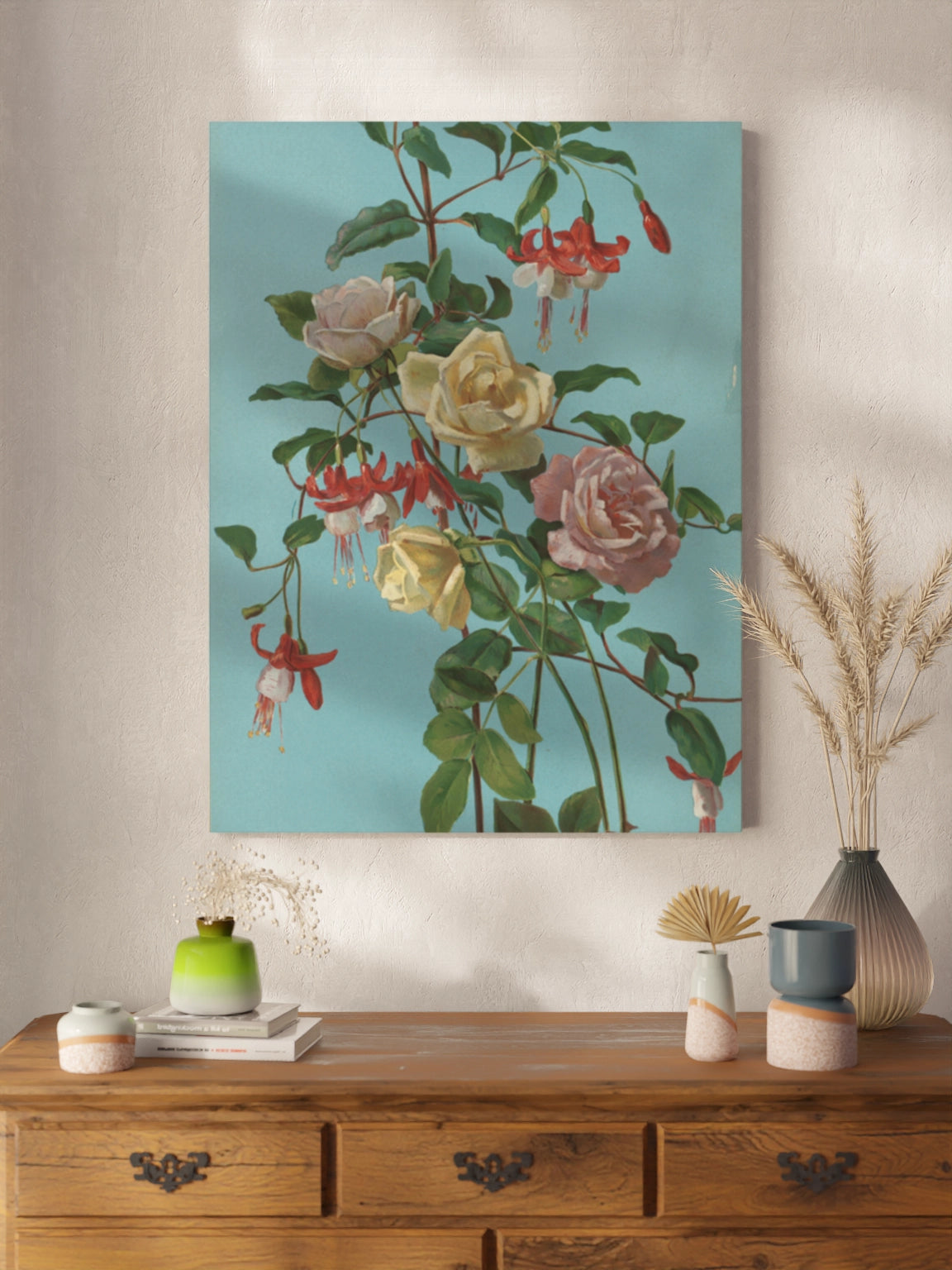 Друкована Картина "Троянди та фуксія"
