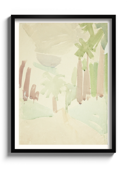 Друкована Картина "Пейзаж із пальмами"