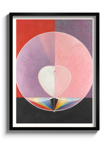 Друкована Картина рожева абстракція "Голубка № 2"