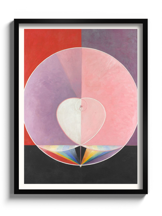 Друкована Картина рожева абстракція "Голубка № 2"