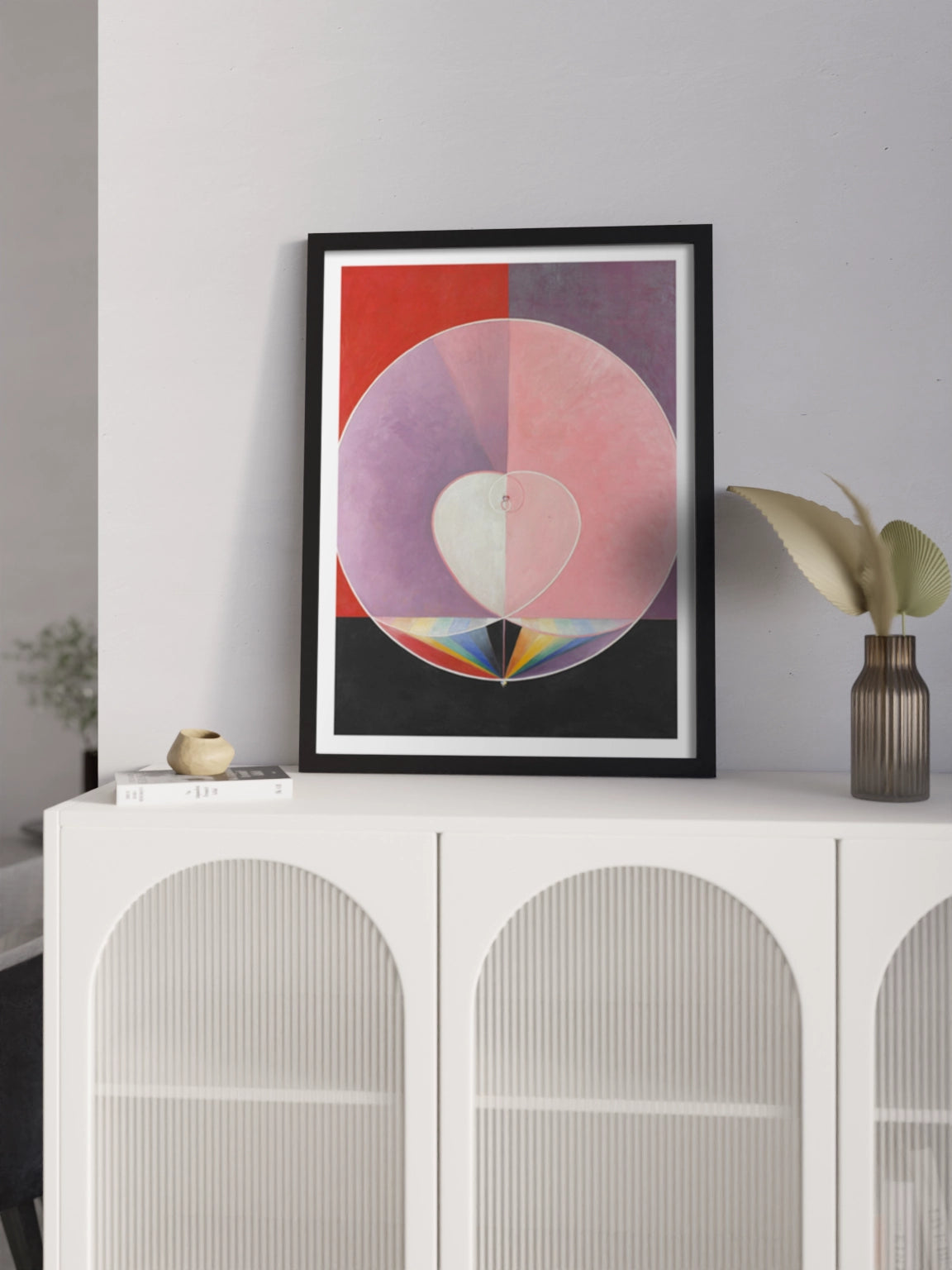 Друкована Картина рожева абстракція "Голубка № 2"