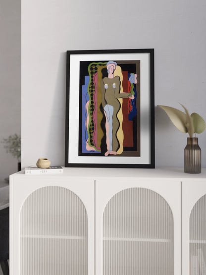 Картина "Nude with a flower"