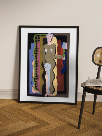 Картина "Nude with a flower"