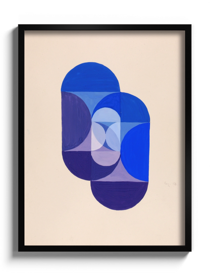 Друкована Картина абстракція "Ключовий синій"