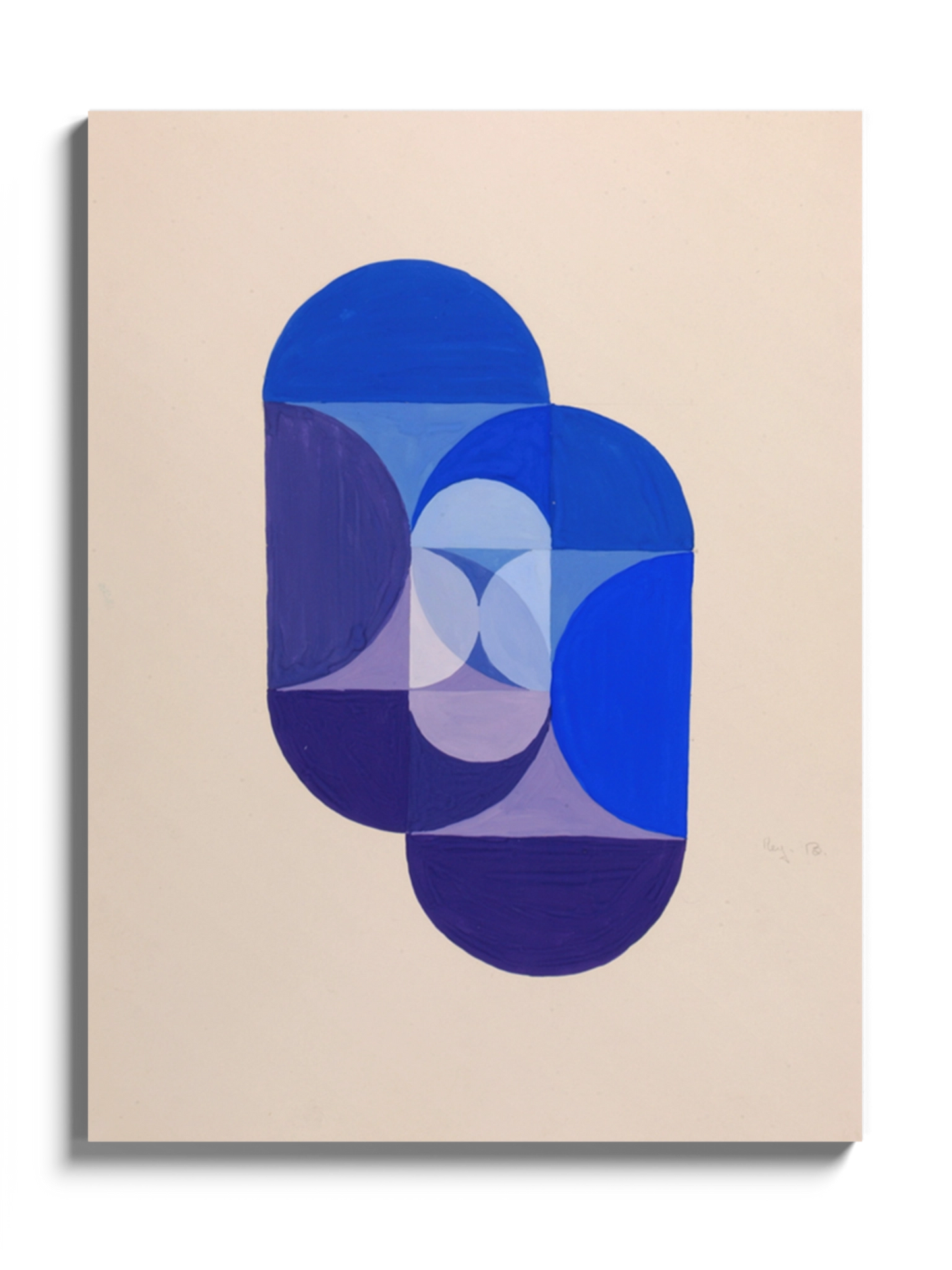 Друкована Картина абстракція "Ключовий синій"