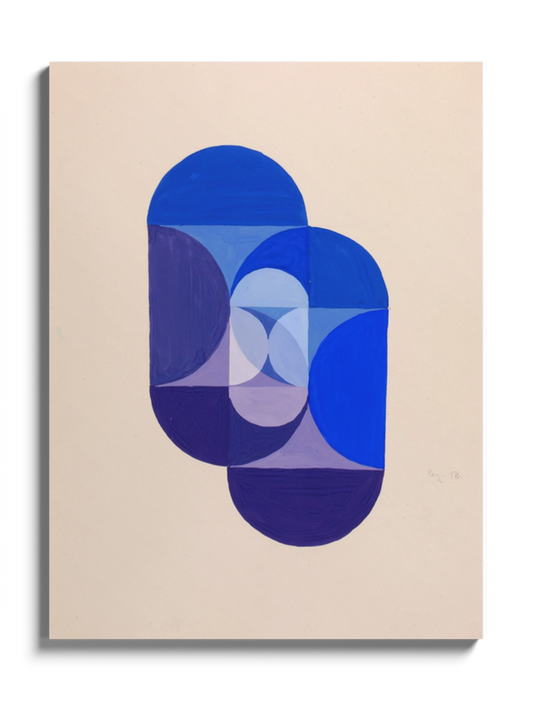 Друкована Картина абстракція "Ключовий синій"