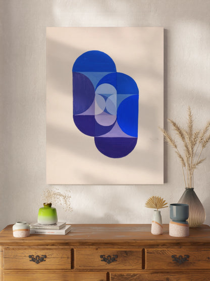 Друкована Картина абстракція "Ключовий синій"