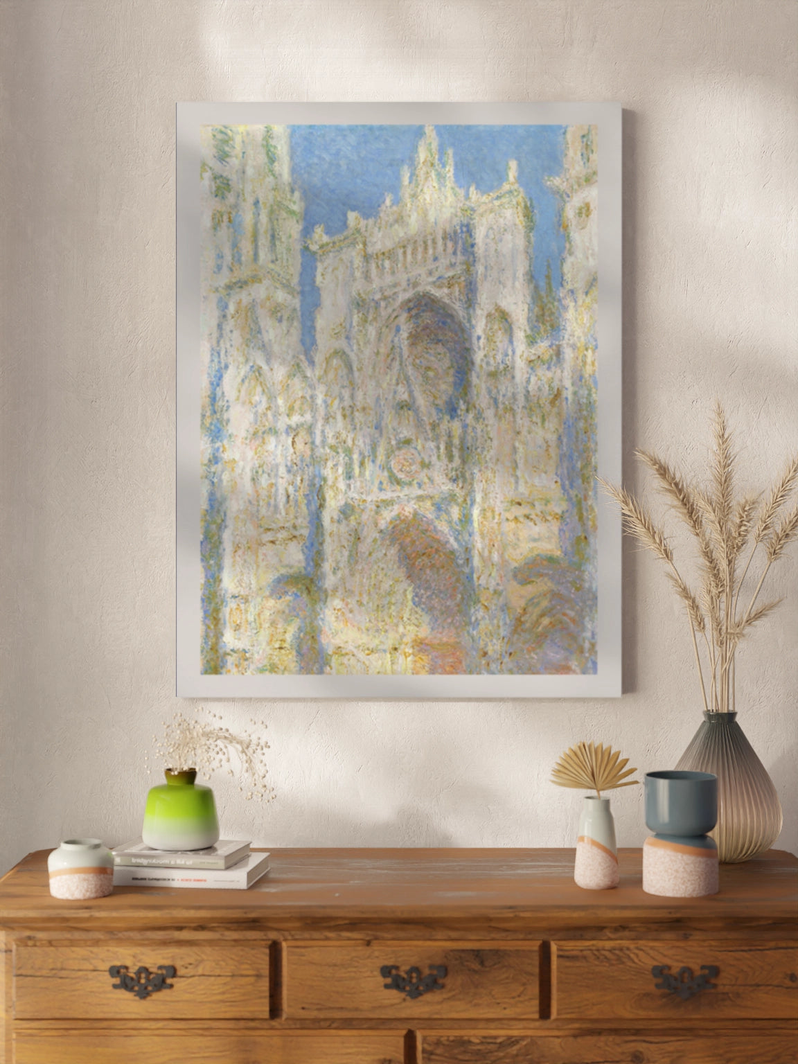 Друкована Картина "Руанський собор, західний фасад, сонячне світло"