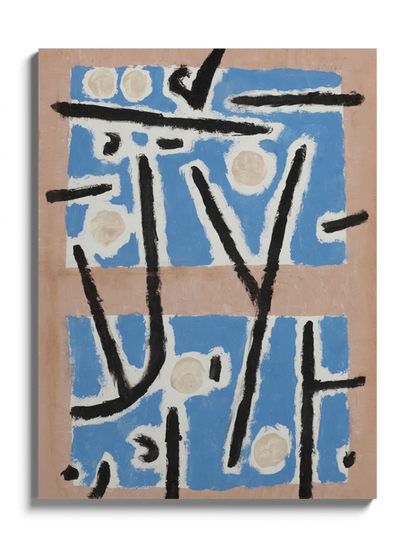 Абстракція блакитна з бежевим