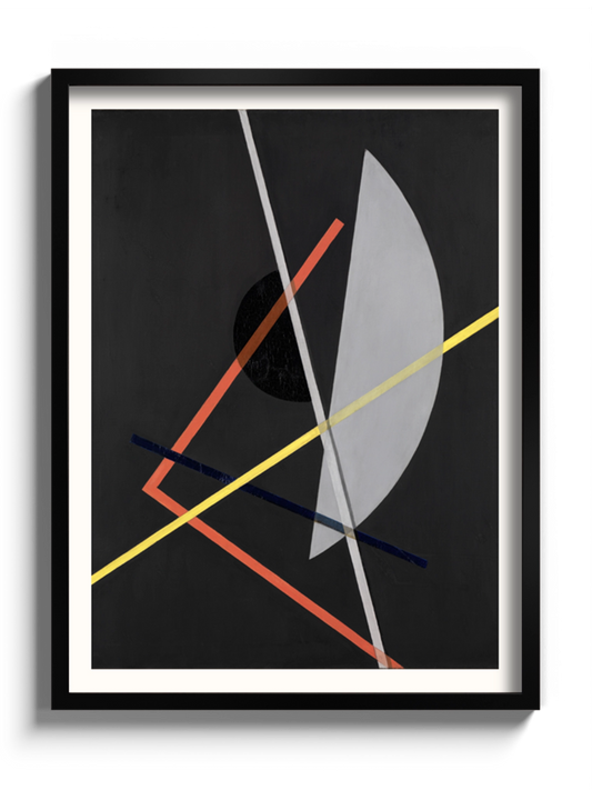 Друкована Картина темна абстракція "Конструкція VII"