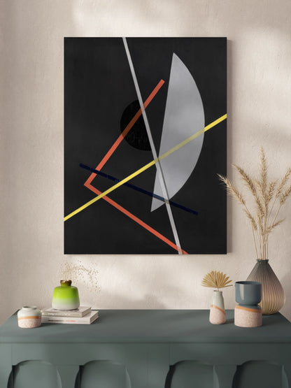 Друкована Картина темна абстракція "Конструкція VII"