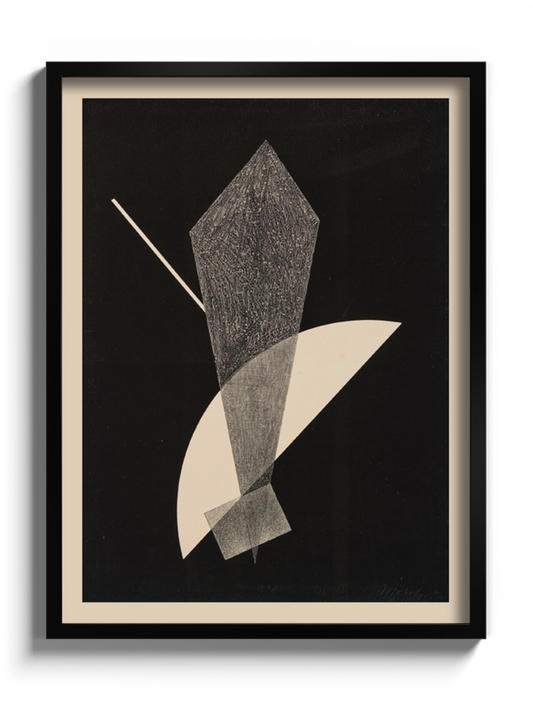 Друкована Картина темна геометрична абстракція "Конструкція V"