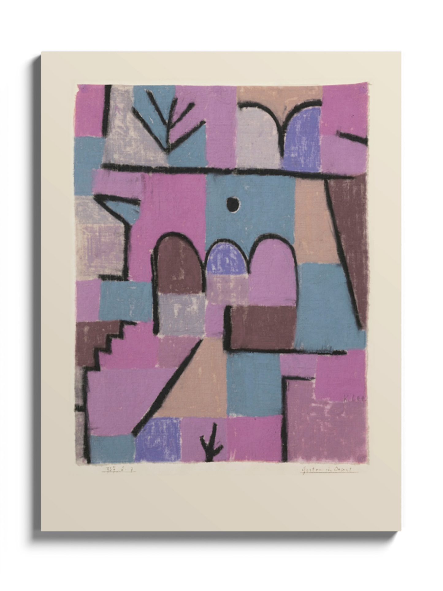 Картина"Східний сад" рожева абстракція