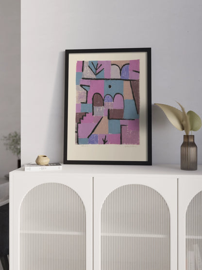 Картина"Східний сад" рожева абстракція