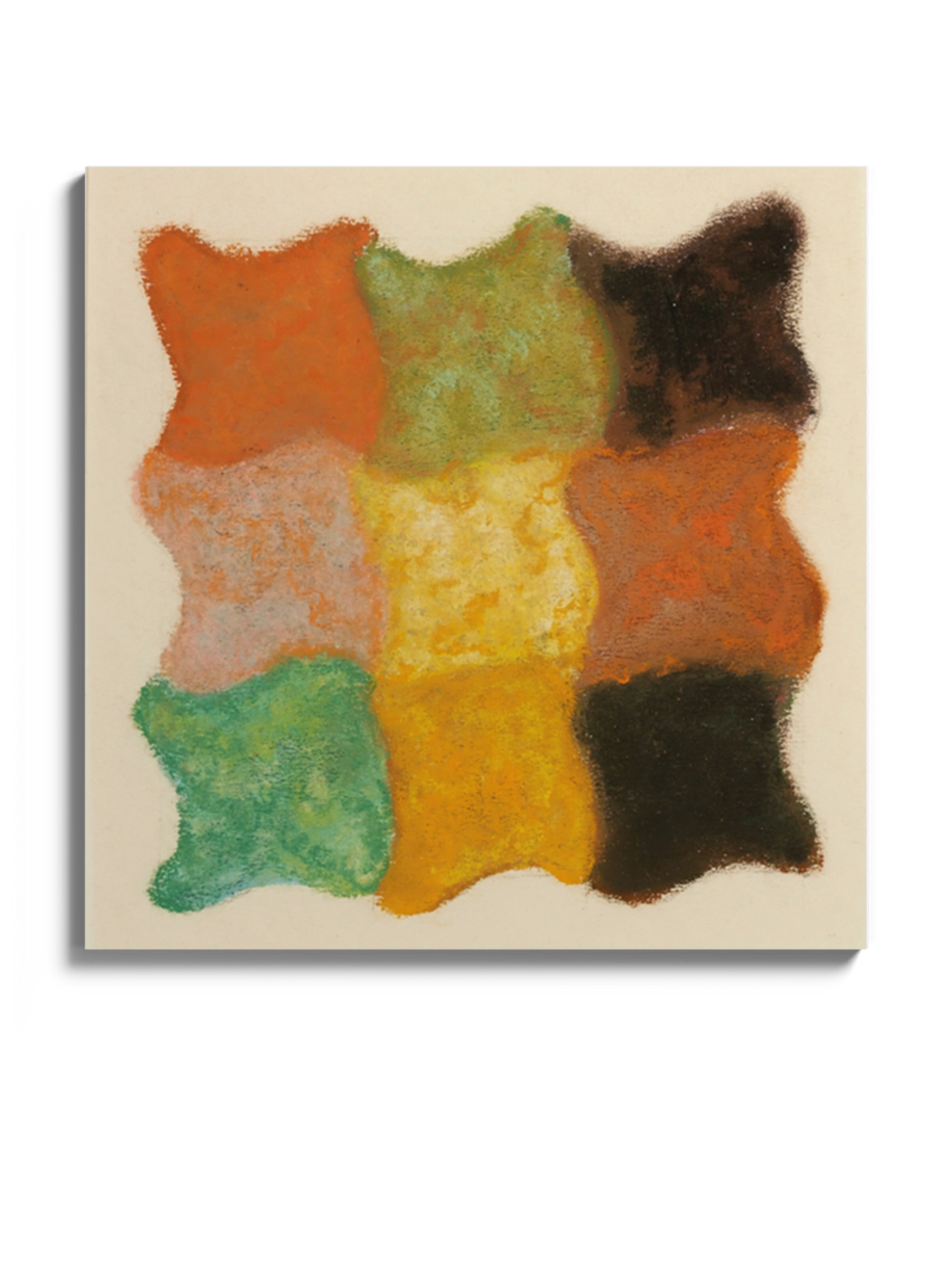 Картина "Абстракція в помаранчевому, жовтому та зеленому"