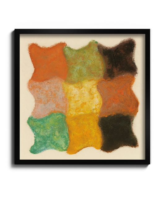 Картина "Абстракція в помаранчевому, жовтому та зеленому"