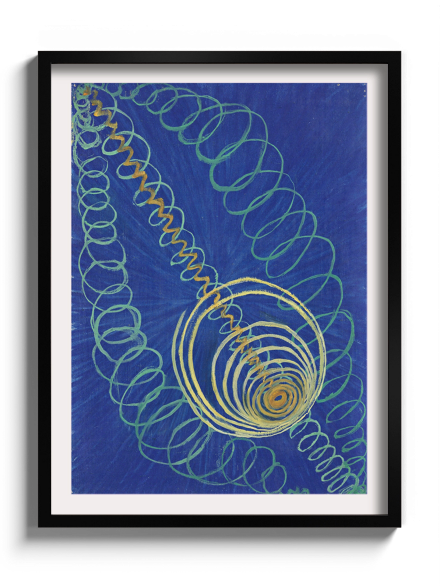 Картина "Primordial Chaos, No. 16" синя абстракція