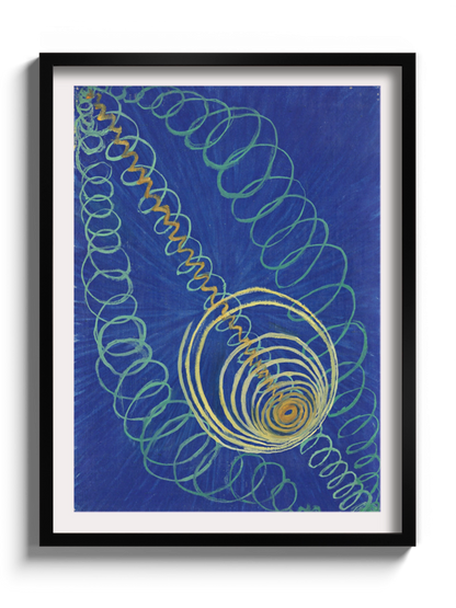 Картина "Primordial Chaos, No. 16" синя абстракція