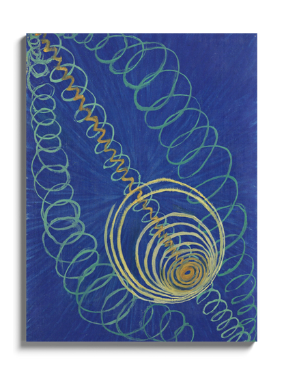 Картина "Primordial Chaos, No. 16" синя абстракція