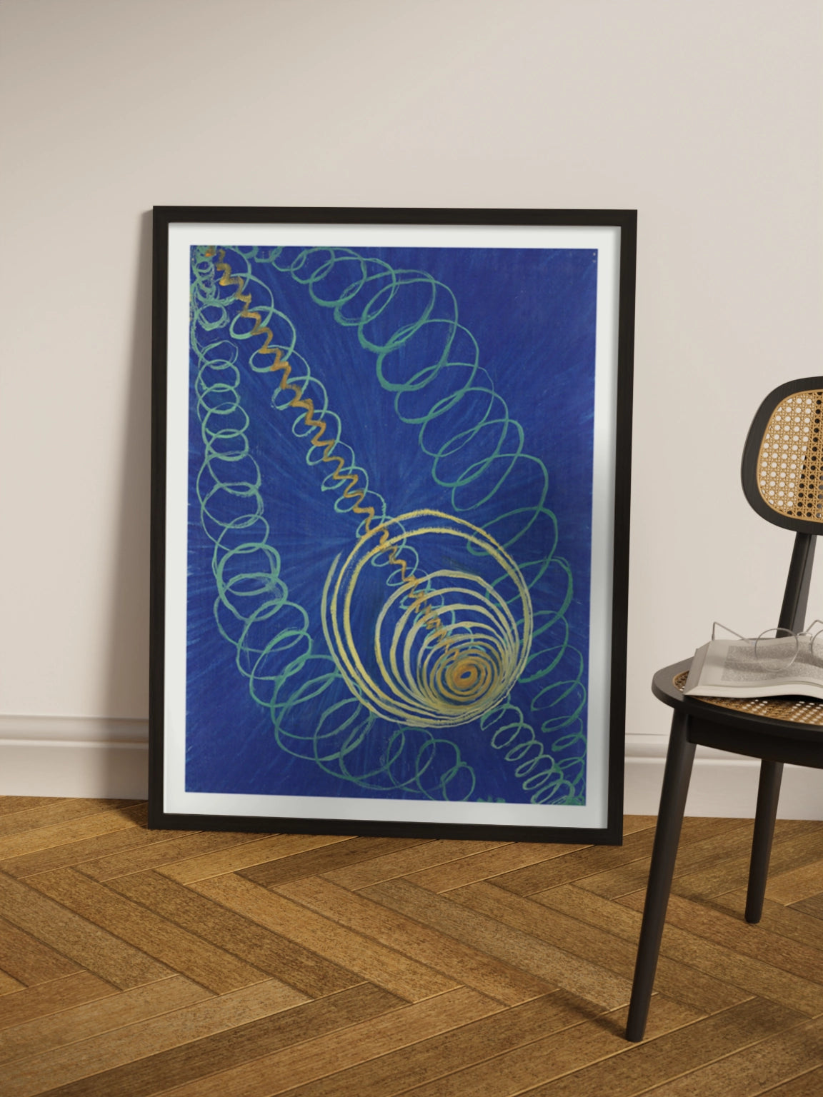 Картина "Primordial Chaos, No. 16" синя абстракція