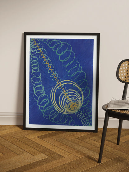 Картина "Primordial Chaos, No. 16" синя абстракція