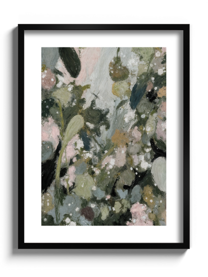 Картина абстрактні рослини в зелених кольорах №1