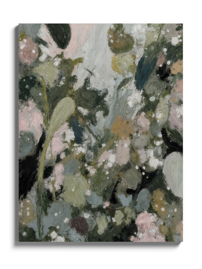 Картина абстрактні рослини в зелених кольорах №1