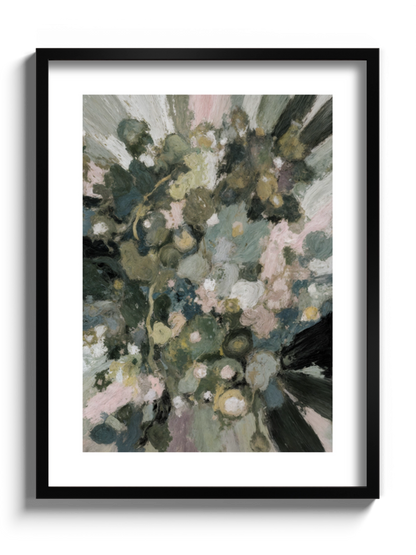 Картина абстрактні рослини в зелених кольорах №2