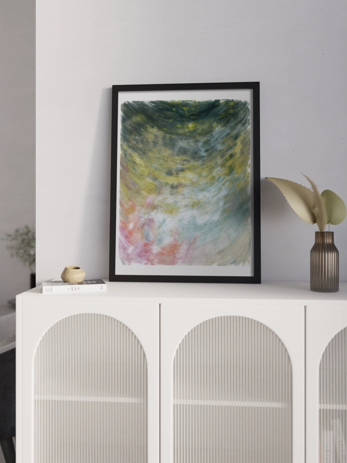 Абстрактна картина в зеленому кольорі сучасне мистецтво