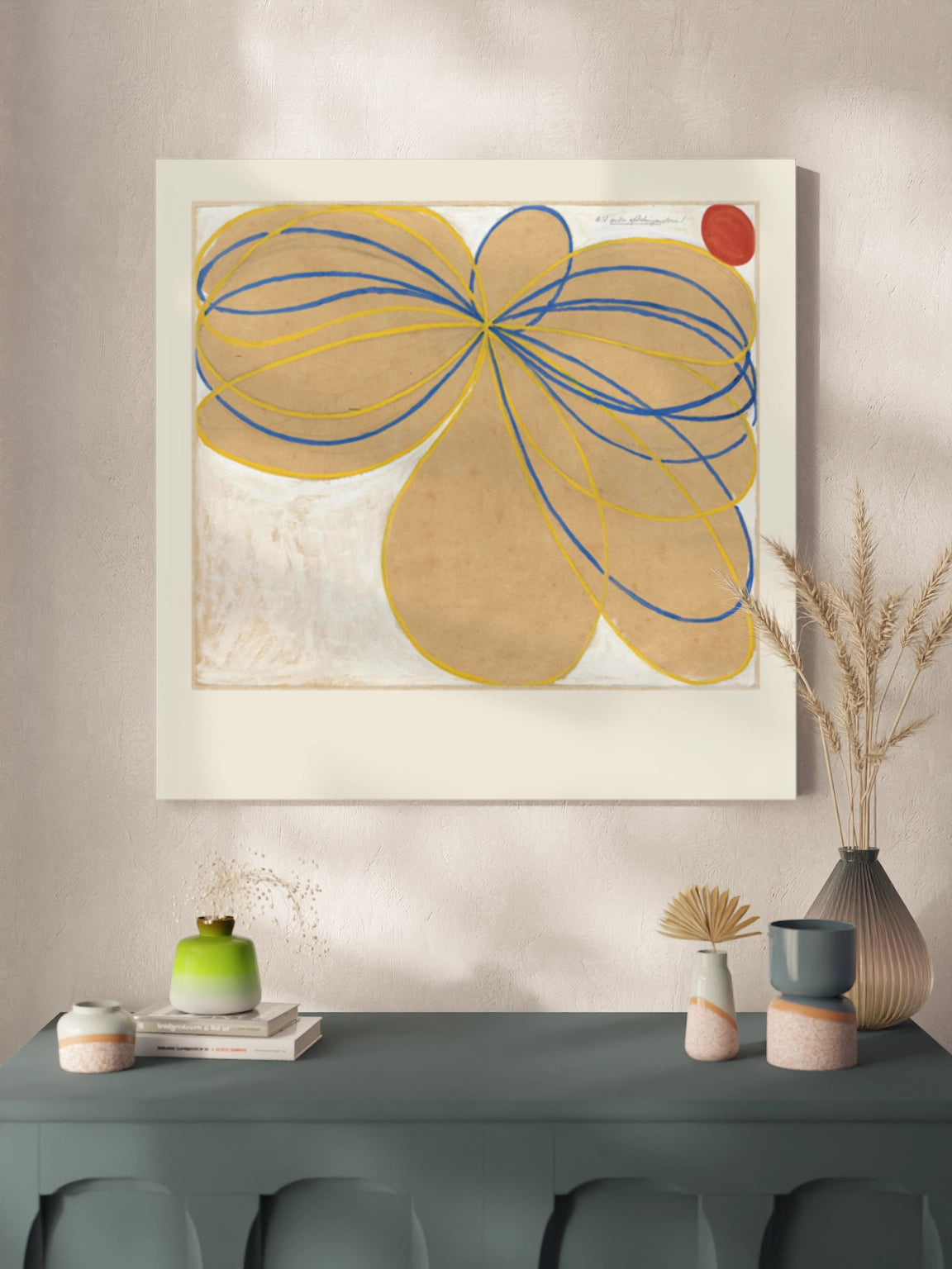 Картина "The Seven-Pointed Star, No. 1n" абстракція в кремовому кольорі