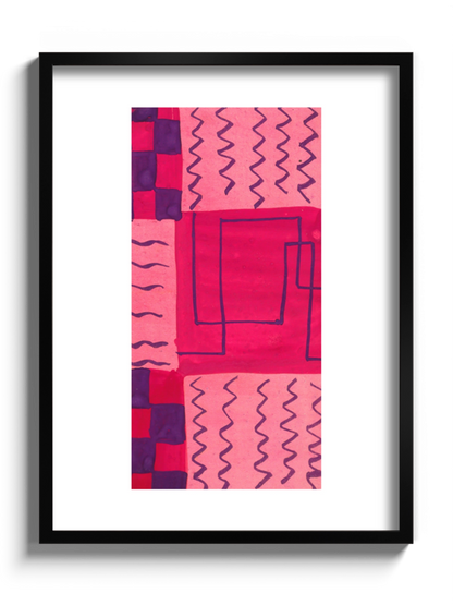 Картина Абстракція Геометрична Рожева