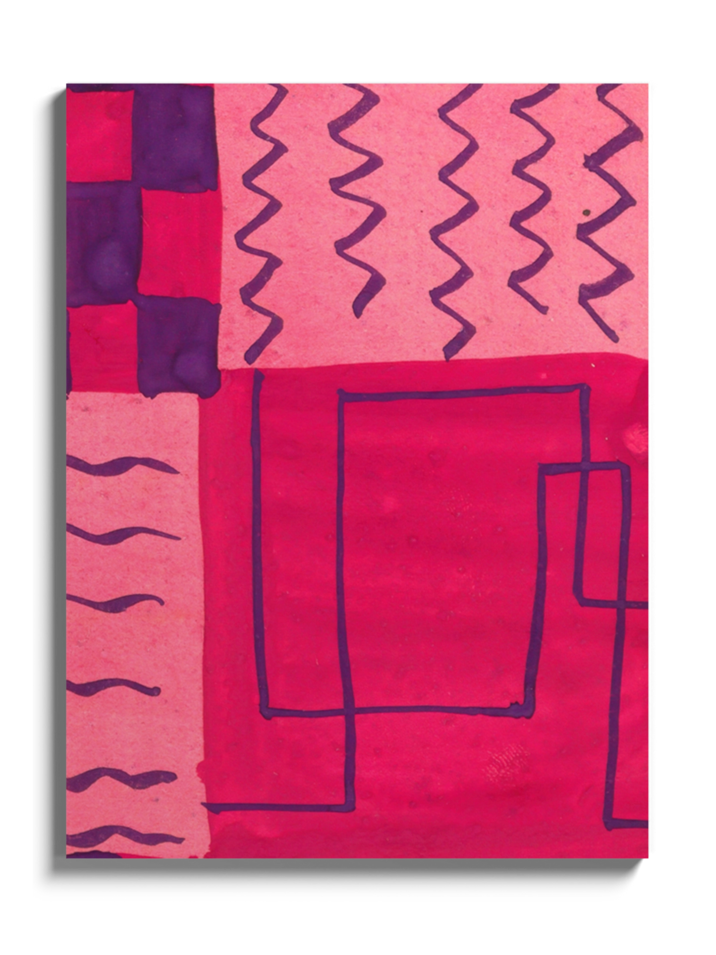 Картина Абстракція Геометрична Рожева