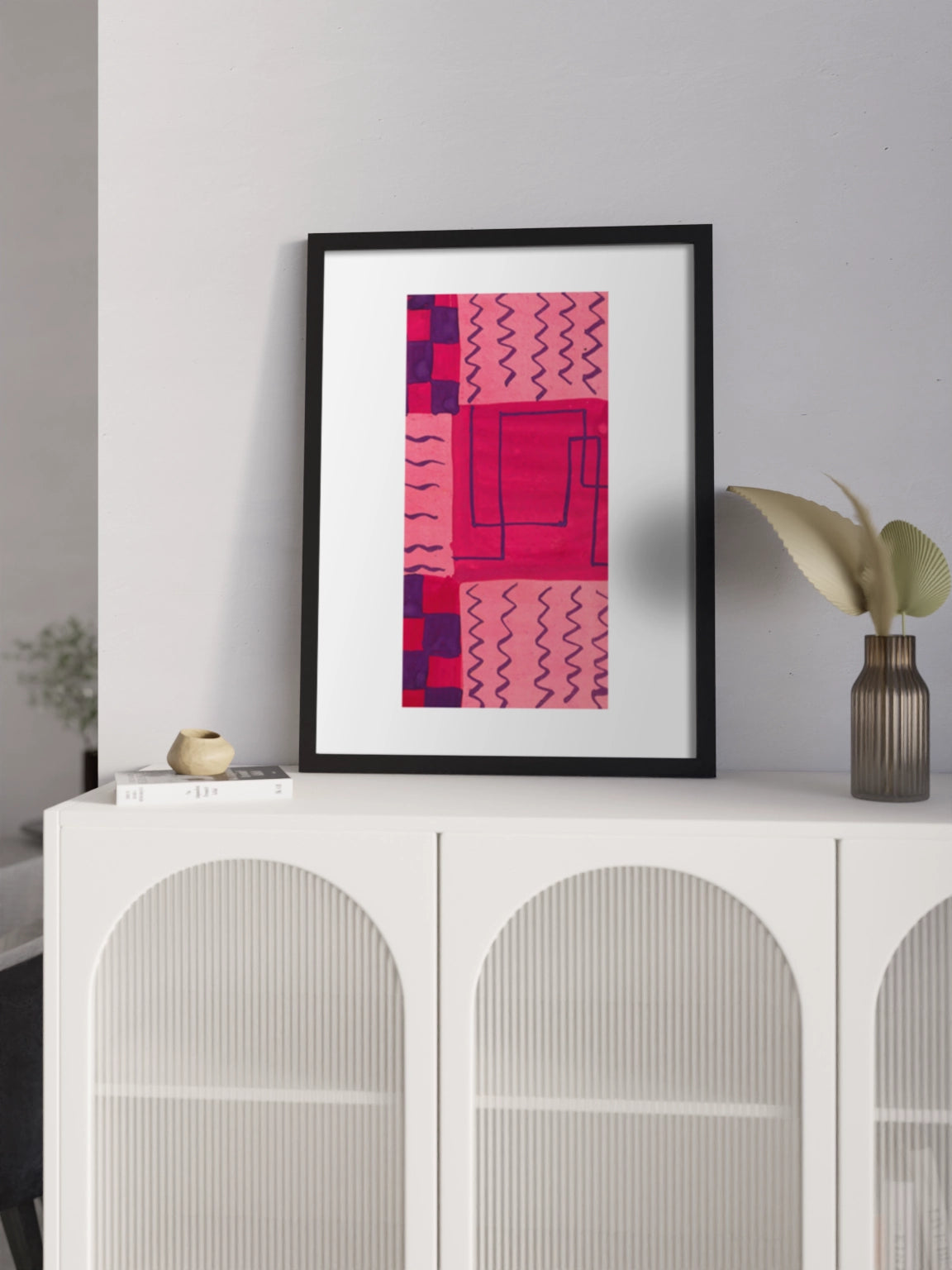 Картина Абстракція Геометрична Рожева