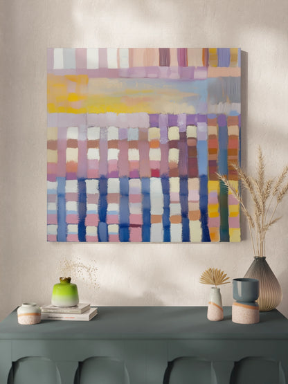 Абстракція Сітка Геометрія в рожевому кольорі