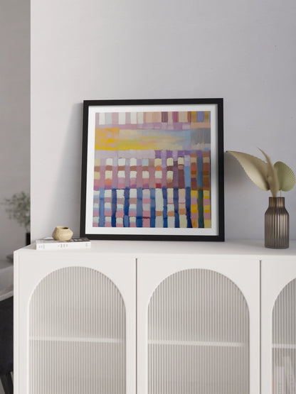 Абстракція Сітка Геометрія в рожевому кольорі