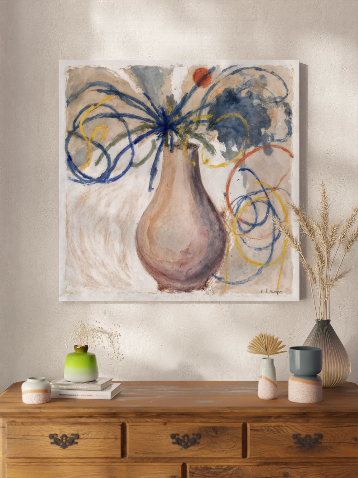 Абстрактний натюрморт ваза