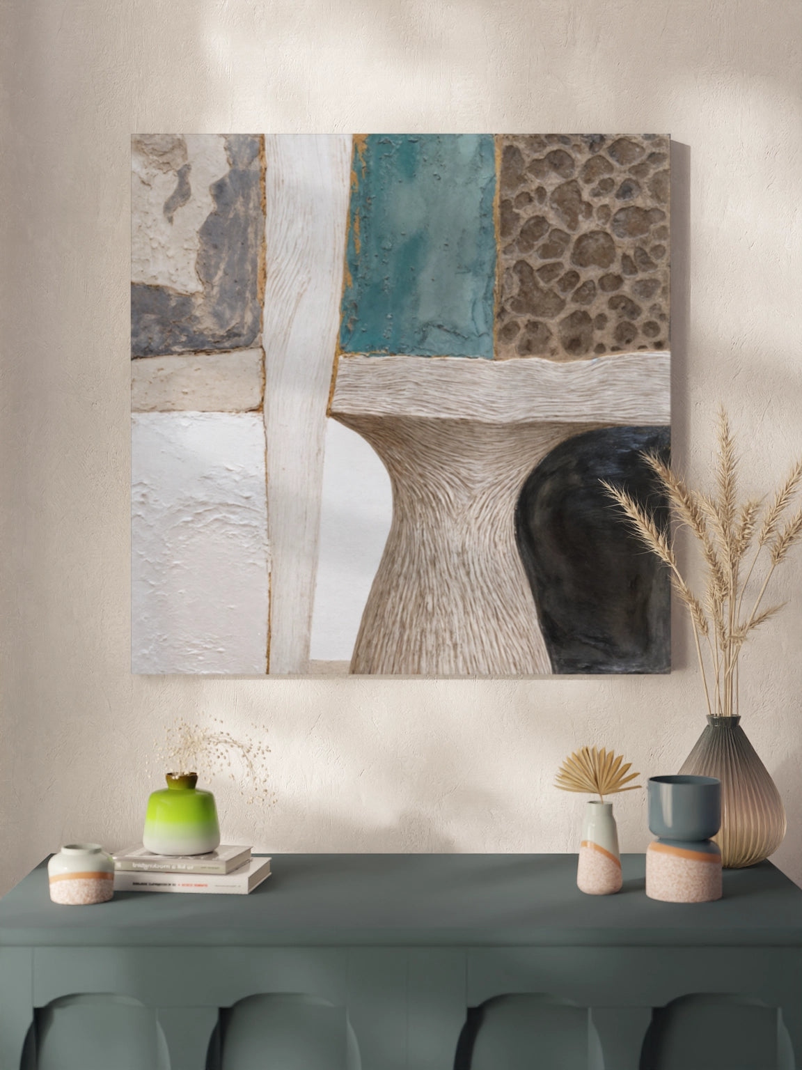 Друкована Картина Абстракція з різними текстурами