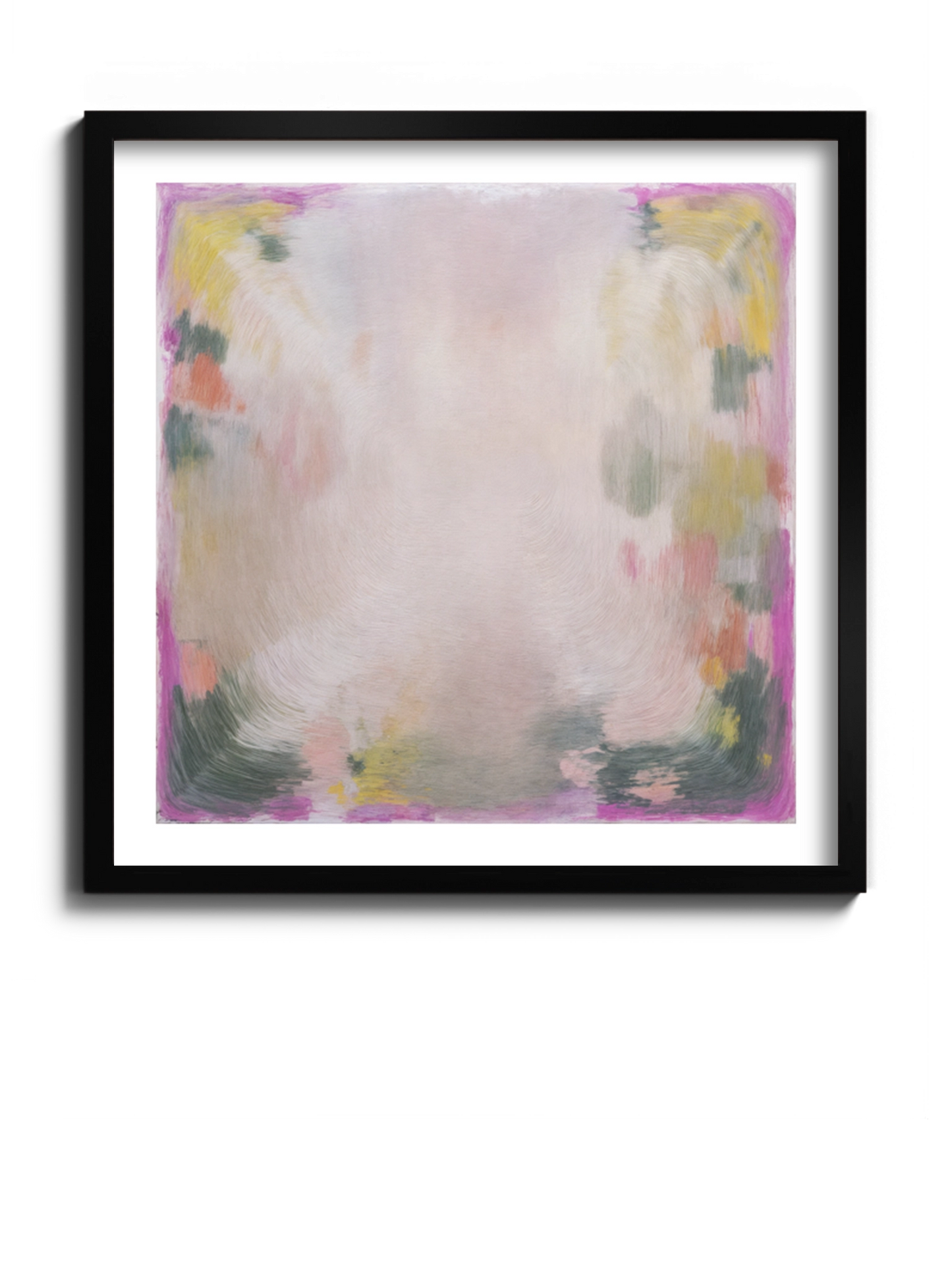 Абстрактна Картина Рожевий та Зелений Мінімалізм