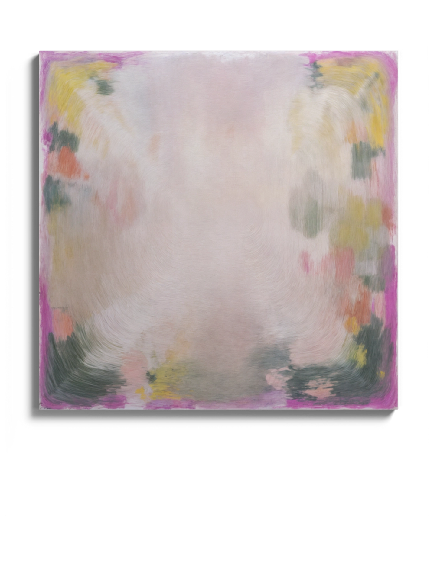 Абстрактна Картина Рожевий та Зелений Мінімалізм