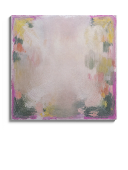 Абстрактна Картина Рожевий та Зелений Мінімалізм